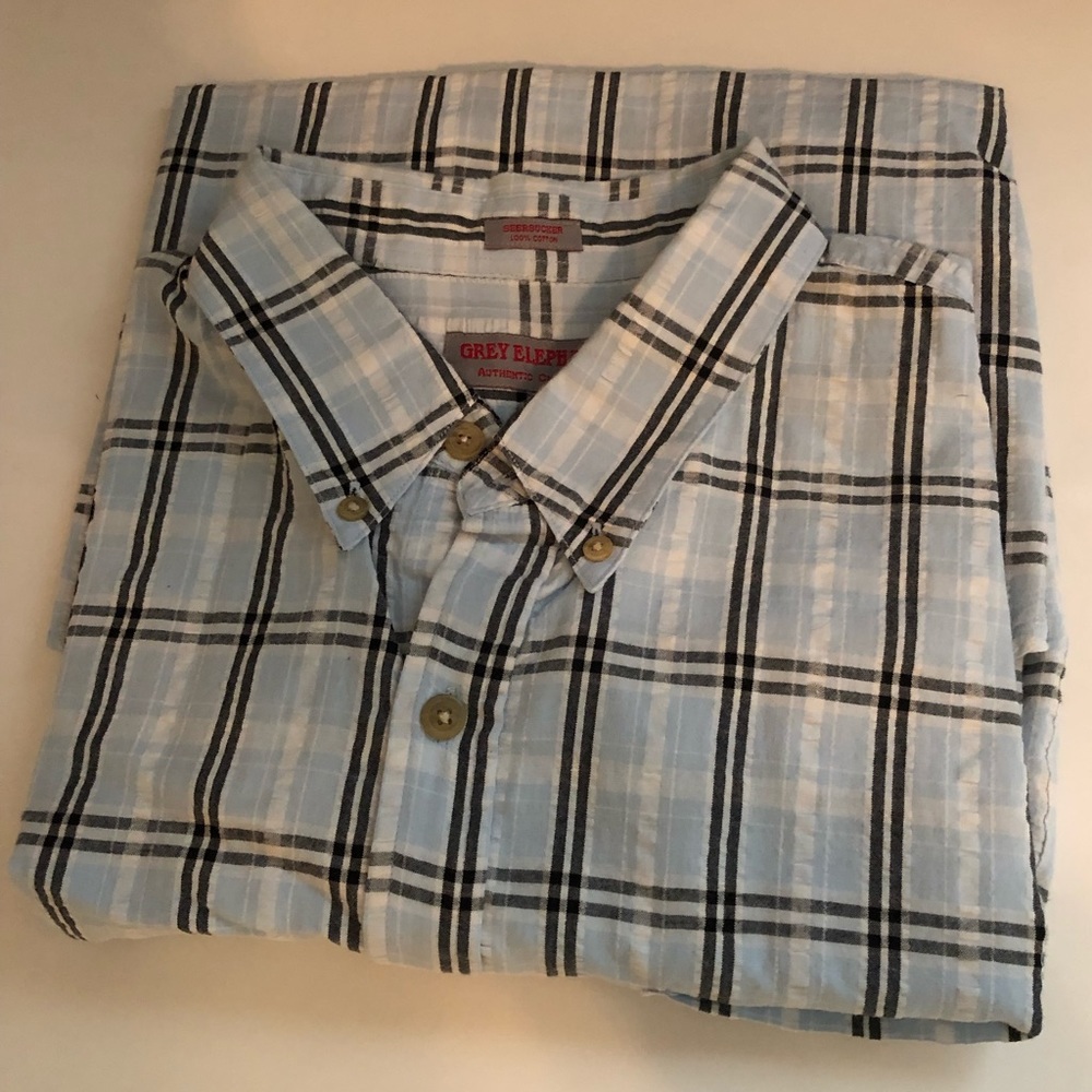 Grey Elephant seersucker shirt